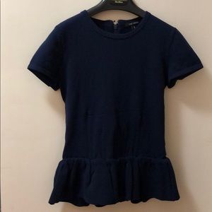 Pink Tartan - peplum knit top/weather